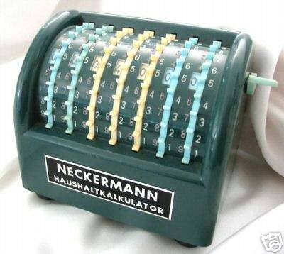 Neckermann Haushaltkalkulator - Mechanical Adder - Plastic Adding Machine