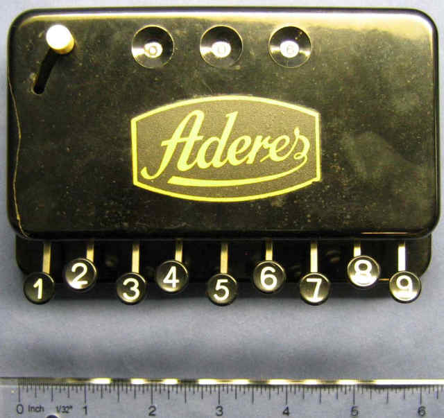 Aderes Column Adder Adix Style Mechanical Adding Machine