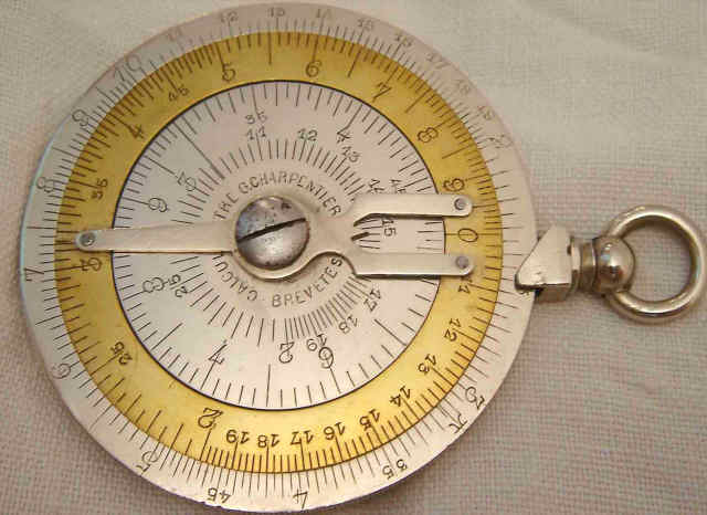 Calculimetre G. Charpentier Brevete S.G.D.G Keuffel & Esser Round Slide Rule Calculator